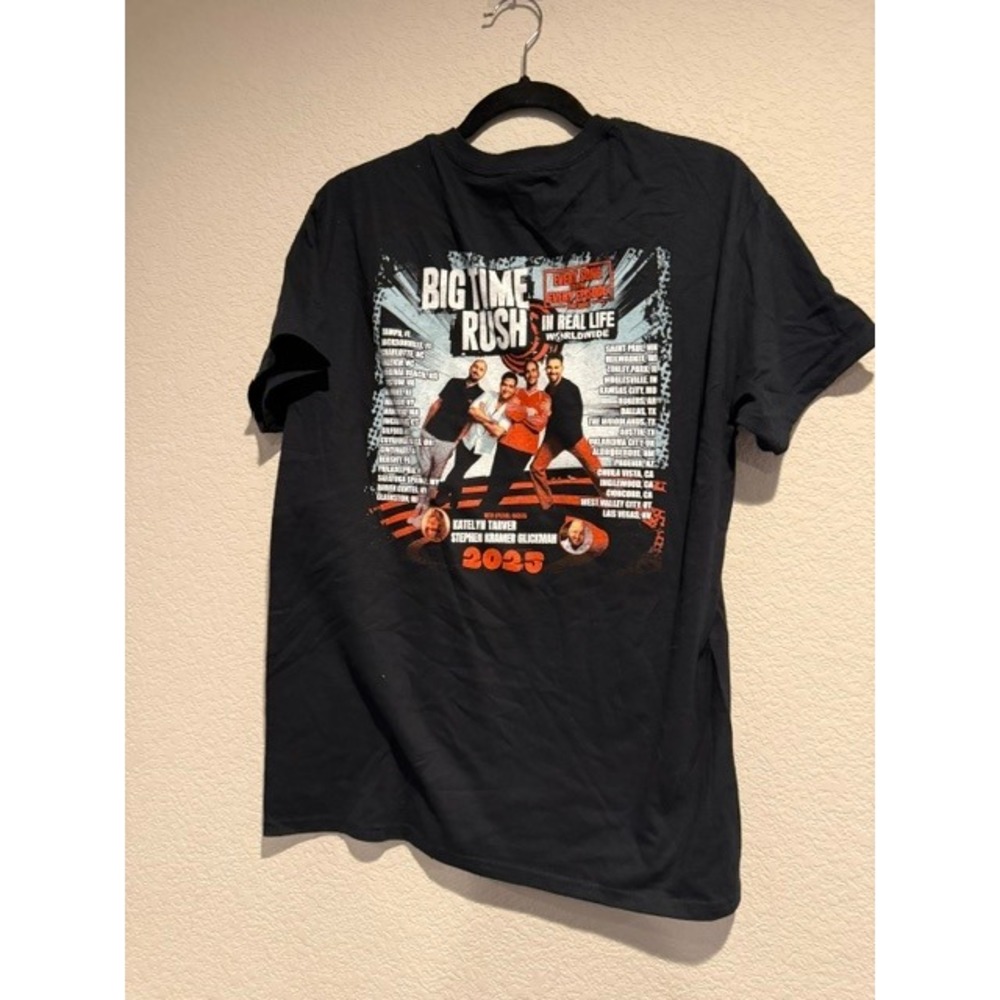 Big Time Rush 2023 Tour Shirt Black Can't Get Enough Worldwide Tour TEE‎ sz L - Picture 3 of 4